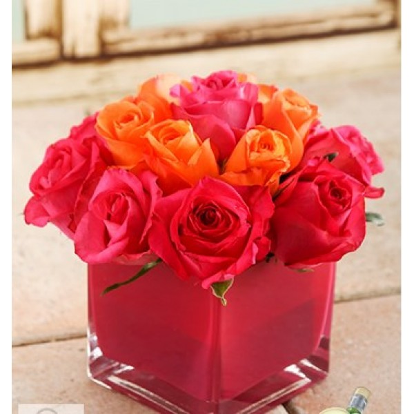 Pink Sky Rose Vase